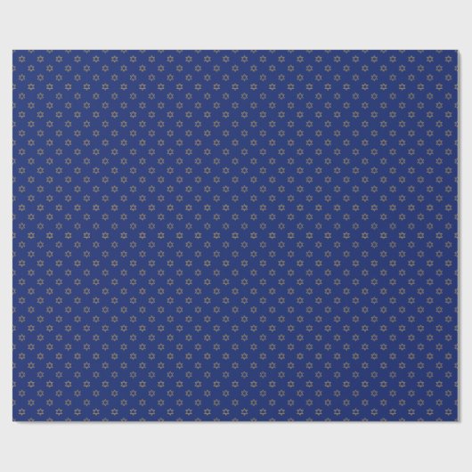 Elegant David Star Pattern Hanukkah Cadeaupapier (Vlak)