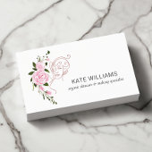 Elegant Day Spa en Beauty Salon Floral Visitekaartje