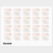 Elegant Day Spa en Salon Blush Pink White Marble Vierkante Sticker (Vel)