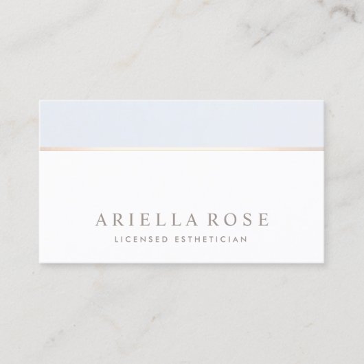 Elegant Day Spa en Salon White Grey Gold Visitekaartje (Voorkant)