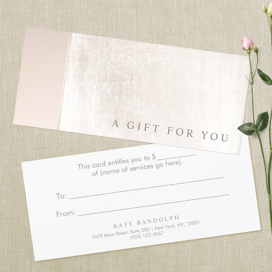 Elegant Day Spa roze marmer Salon Cadeaubon