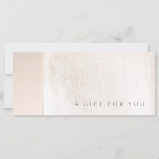 Elegant Day Spa roze marmer Salon Cadeaubon (Voorkant)