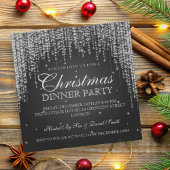 Elegant Dazzle Christmas Holiday Party Zwart Kaart