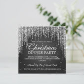 Elegant Dazzle Kerstfeestdag - Black Kaart (Staand voorkant)