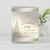 Elegant dazzle shiny kerfeest kaart (Staand voorkant)