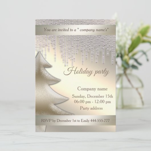 Elegant dazzle shiny kerfeest kaart (Staand voorkant)