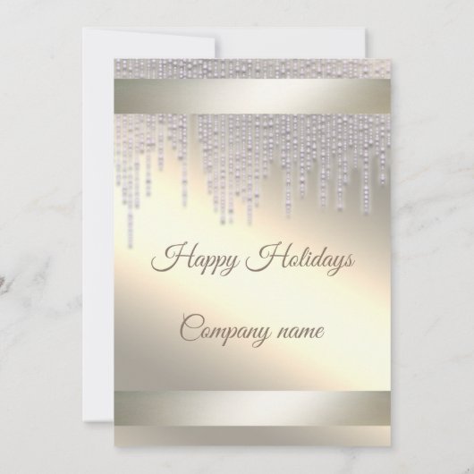 Elegant dazzle shiny kerfeest kaart (Achterkant)