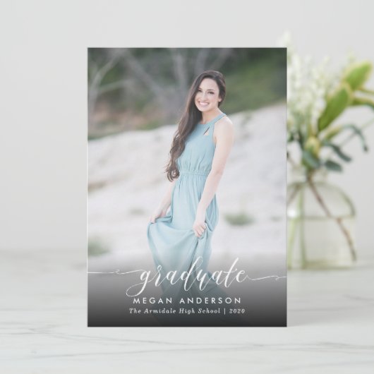 Elegant de aankondiging van het afstuderen van de  (Staand voorkant)