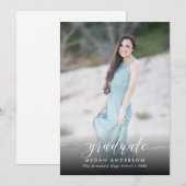 Elegant de aankondiging van het afstuderen van de (Voorkant / Achterkant)