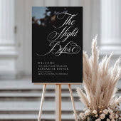 Elegant de avond voor het repetitief diner Welkom Acryl Bord