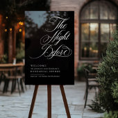 Elegant de avond voor het repetitief diner Welkom Acryl Bord