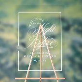 Elegant de avond voor het repetitief diner Welkom Acryl Bord (Neutraal)