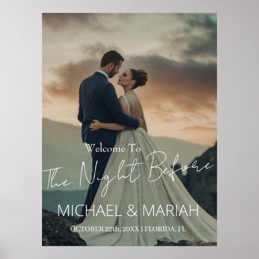 Elegant de avond voor repetitie diner foto poster (Voorkant)