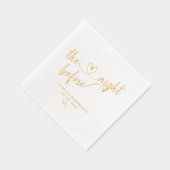 Elegant de avond voor repetitie Diner Gold Folie Servetten (Rechts)