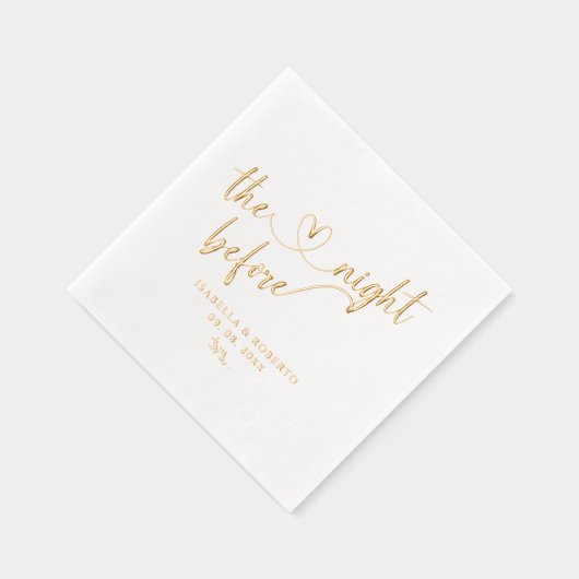 Elegant de avond voor repetitie Diner Gold Folie Servetten (Rechts)