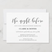 Elegant De avond voor repetitie diner Kaart (Voorkant)