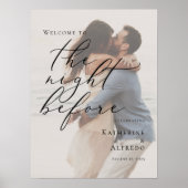 Elegant De avond voor repetitie foto welkom Poster (Voorkant)