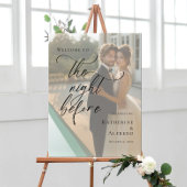 Elegant De avond voor repetitie foto welkom Poster