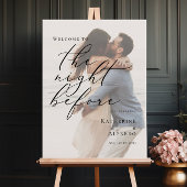 Elegant De avond voor repetitie foto welkom Poster