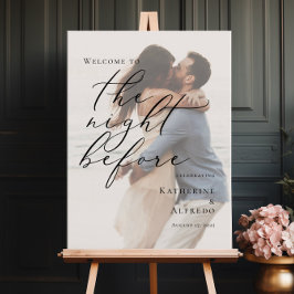 Elegant De avond voor repetitie foto welkom Poster