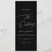 Elegant de bruiloft van de moderne kalligrafie programmakaart (Voorkant)