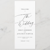 Elegant de bruiloft van de moderne kalligrafie programmakaart (Voorkant)