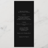 Elegant de bruiloft van de moderne kalligrafie programmakaart (Achterkant)