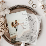 Elegant De bruiloft van Script Overlay Vellum Uitnodigingen<br><div class="desc">Kondig uw speciale dag aan met deze elegante huwelijksuitnodiging vellum overlay. Met een prachtig kalligrafiescript waarin "The Wedding of" wordt aangekondigd, gevolgd door de namen en huwelijksdetails van het paar, voegt deze overlay een vleugje sophisticatie toe aan uw uitnodigingen. Het delicate ontwerp vormt een aanvulling op verschillende uitnodigingsstijlen, met als...</div>