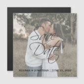 Elegant de Foto sparen de Magnet van de Datum (Voorkant / Achterkant)