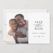 Elegant de Foto van het Manuscript sparen de Datum Save The Date (Voorkant)