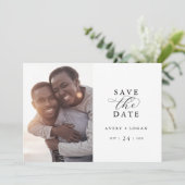 Elegant de Foto van het Manuscript sparen de Datum Save The Date (Staand voorkant)
