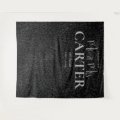 Elegant de heer en mevrouw Black Leopard Wedding B Wandkleed (Voorkant (horizontaal))