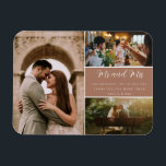 Elegant de heer en mevrouw Hartelijk dank Foto Col Magneet<br><div class="desc">Elegant bruiloft Mr en Mrs Design bruiloft bedankt magneten met drie van je favoriete trouwfoto's. Show je familie en vrienden je waardering dat je deel uitmaakt van je trouwfeest met een van deze mooie keepsakes.</div>