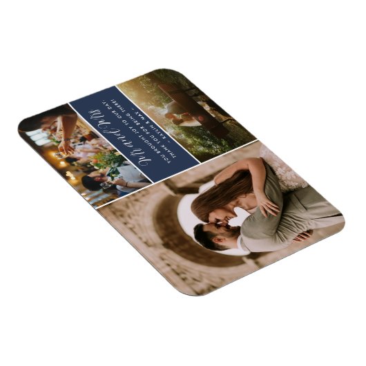 Elegant de heer en mevrouw Hartelijk dank Foto Col Magneet (Rechterzijde)