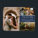 Elegant de heer en mevrouw Hartelijk dank Foto Col Magneet<br><div class="desc">Elegant bruiloft Mr en Mrs Design bruiloft bedankt magneten met drie van je favoriete trouwfoto's. Show je familie en vrienden je waardering dat je deel uitmaakt van je trouwfeest met een van deze mooie keepsakes.</div>
