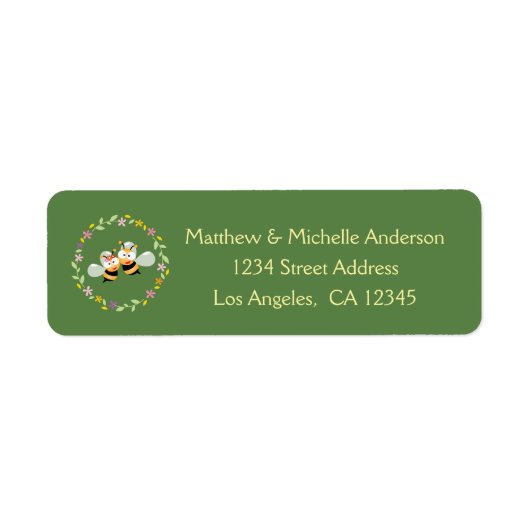 Elegant de heer meant to be Floral Wreataddress Etiket (Voorkant)