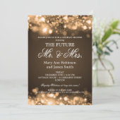 Elegant de heer Mrs Couples Shower Gold Sparkle Li Kaart (Staand voorkant)