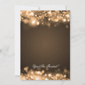 Elegant de heer Mrs Couples Shower Gold Sparkle Li Kaart (Achterkant)