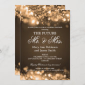 Elegant de heer Mrs Couples Shower Gold Sparkle Li Kaart (Voorkant / Achterkant)