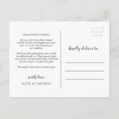 Elegant de heer & Mrs. Foto Collage Wedding Dank u Aankondigingskaart (Achterkant)