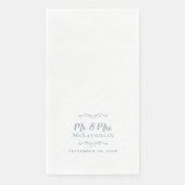 Elegant de heer & Mrs Modern Wedding Chic Dusty Bl Servet (Voorkant)