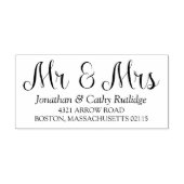 Elegant de heer & Mrs. Name & Address Zelfinktende Stempel (Design)