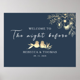 Elegant de nacht voor het repetitief eten poster