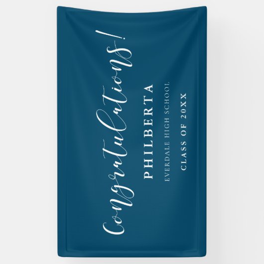 Elegant de Partij van de Graduatie van het manuscr Spandoek (Verticaal)