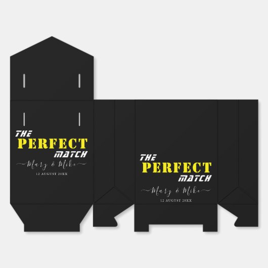 Elegant De Perfecte Match Grote Tent Bedankdoosjes (Ongevouwen)