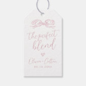 Elegant De Perfecte Mix Roze Strik Bruidsdouche Cadeaulabel (Voorkant)