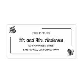 Elegant De Toekomst Mr en Mrs Zelfinktende Stempel (Design)