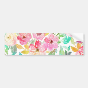 Elegant de verf bloemenontwerp van de bumpersticker