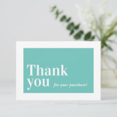 ELEGANT de zaken van het TUSSENVOEGSEL van de ORDE Bedankkaart (Staand voorkant)