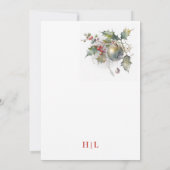 Elegant December Kerstmis Rode Gouden Bruiloft Kaart (Achterkant)